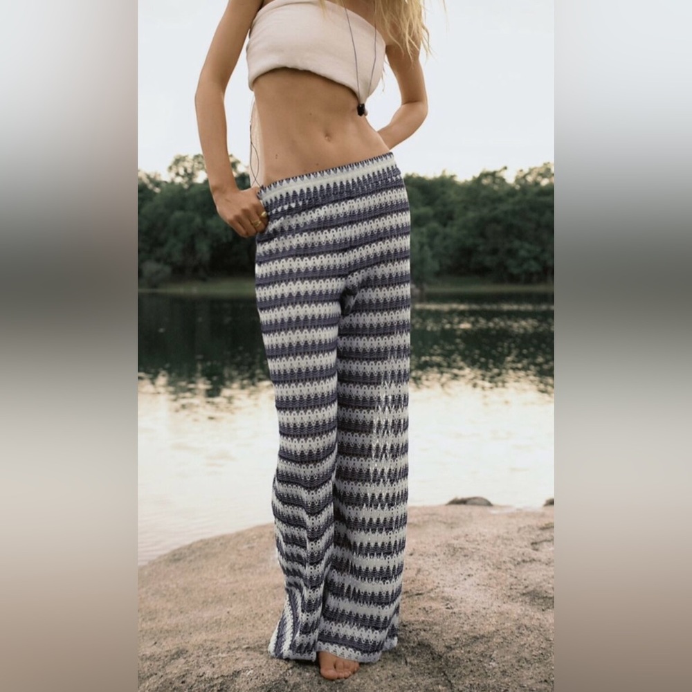 NWOT Zara Crochet Knit Pants